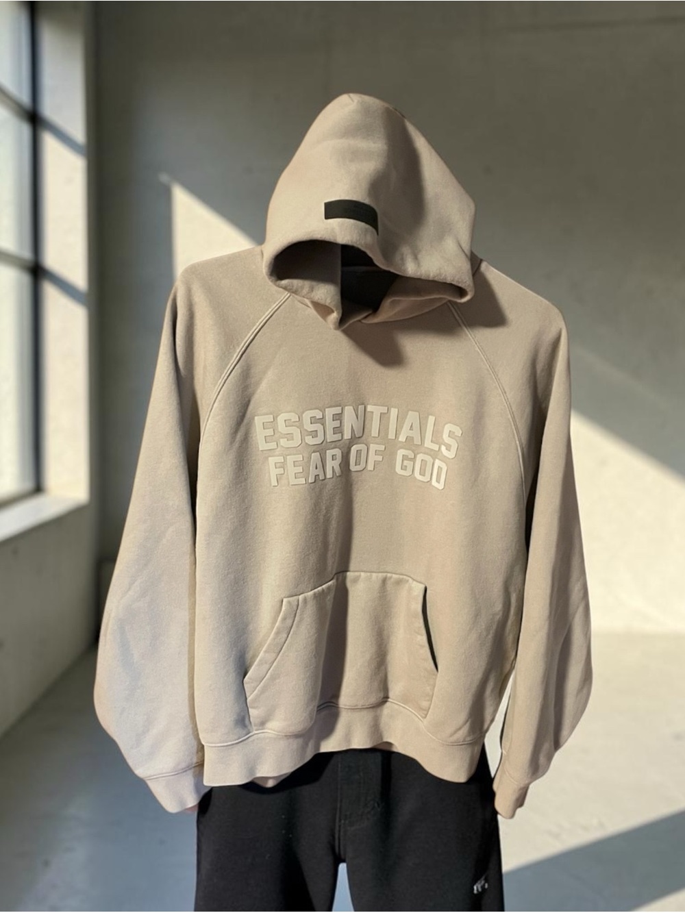 Fear of God ESSENTIALS Sand Beige Hoodie - Men
